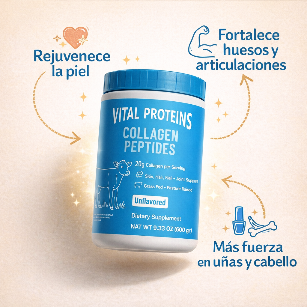 Peptidos De Colageno: Fortalece piel, uñas y huesos